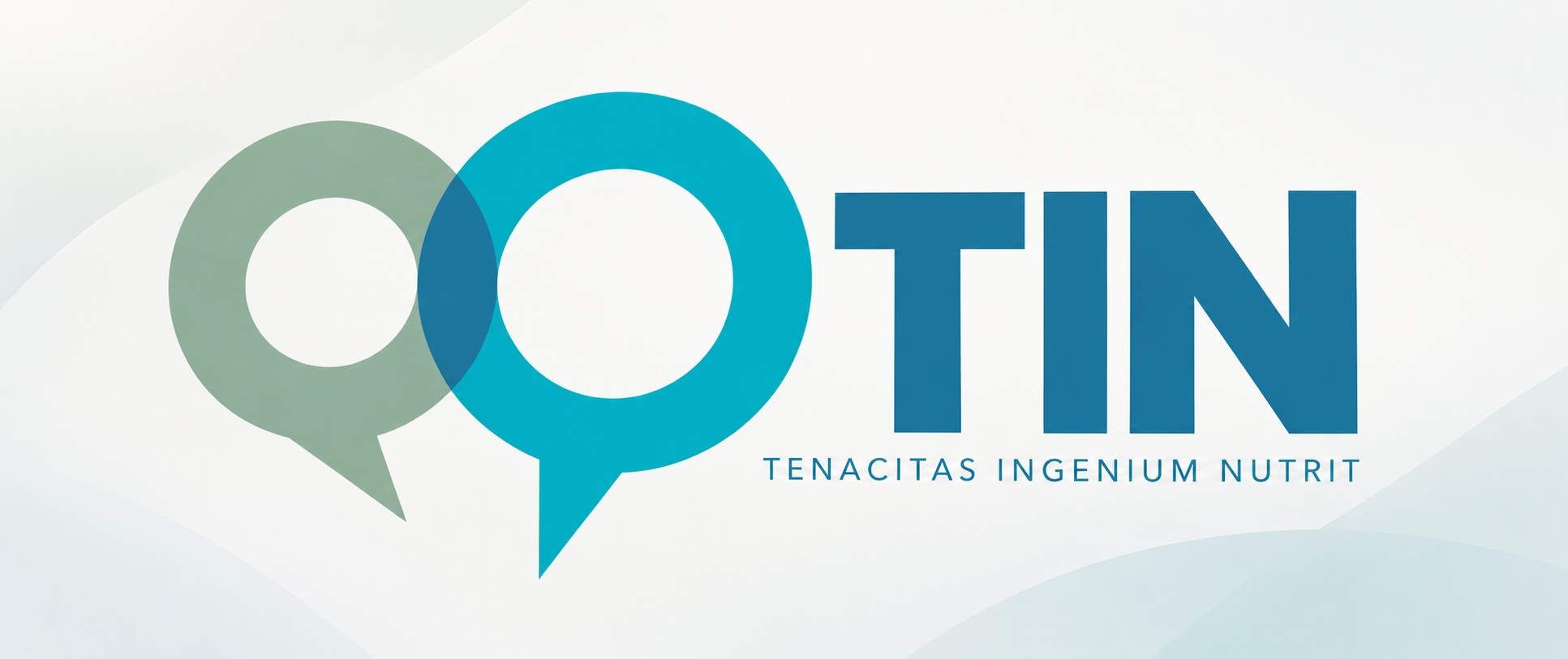 Logótipo do Centro de estudos TIN com o lema Tenacitas Ingenium Nutrit